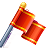 Bandiera rossa con logo Coolzino