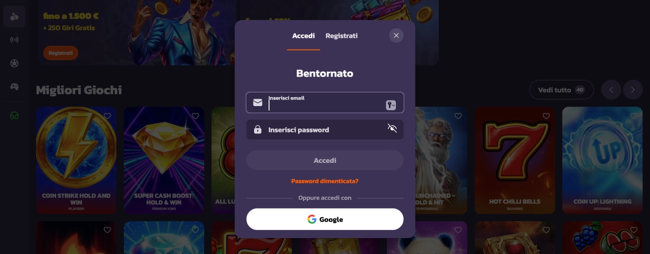Modulo accesso utente – Coolzino